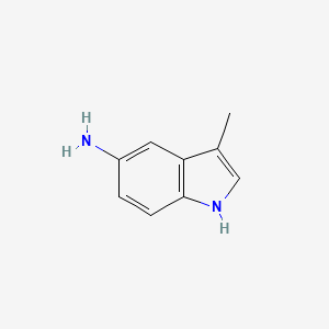 molecular formula C9H10N2 B566611 3-Methyl-1H-indol-5-amine CAS No. 102308-52-1