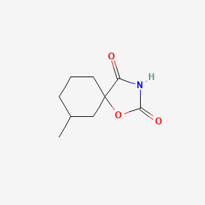 molecular formula C9H13NO3 B566623 7-Methyl-1-oxa-3-azaspiro[4.5]decane-2,4-dione CAS No. 102495-06-7