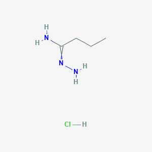 molecular formula C4H12ClN3 B566627 Butyrimidohydrazide hydrochloride CAS No. 19932-56-0