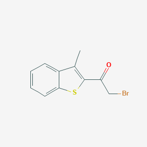 molecular formula C11H9BrOS B056663 2-Bromo-1-(3-methylbenzo[b]thiophen-2-yl)ethan-1-one CAS No. 118337-33-0