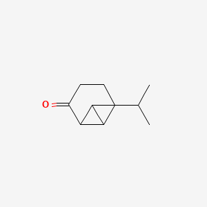 molecular formula C10H14O B566632 6-(Propan-2-yl)tricyclo[4.1.0.0~2,7~]heptan-3-one CAS No. 110087-11-1