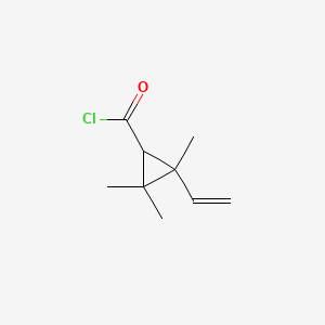 molecular formula C9H13ClO B566633 2-Ethenyl-2,3,3-trimethylcyclopropane-1-carbonyl chloride CAS No. 105955-14-4