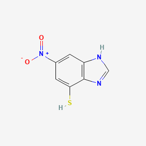 molecular formula C7H5N3O2S B566644 6-nitro-1H-benzo[d]imidazole-4-thiol CAS No. 101083-91-4