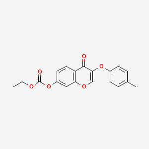 molecular formula C19H16O6 B5666528 Ethyl [3-(4-methylphenoxy)-4-oxochromen-7-yl] carbonate 