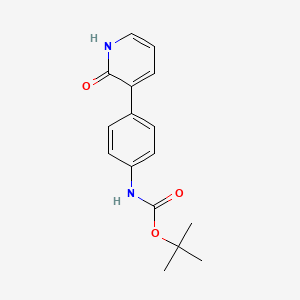 molecular formula C16H18N2O3 B566666 tert-Butyl (4-(2-hydroxypyridin-3-yl)phenyl)carbamate CAS No. 1261896-32-5
