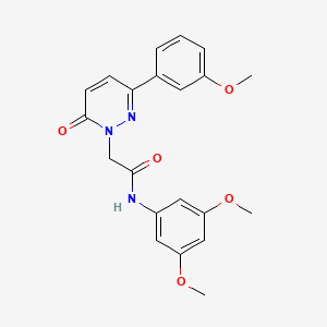 molecular formula C21H21N3O5 B5666699 N-(3,5-dimethoxyphenyl)-2-(3-(3-methoxyphenyl)-6-oxopyridazin-1(6H)-yl)acetamide 