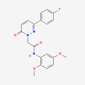 molecular formula C20H18FN3O4 B5666730 N-(2,5-dimethoxyphenyl)-2-(3-(4-fluorophenyl)-6-oxopyridazin-1(6H)-yl)acetamide 