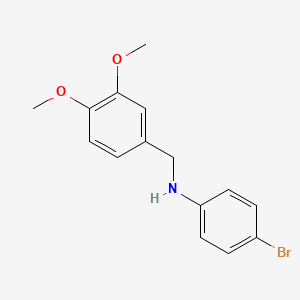 molecular formula C15H16BrNO2 B5666736 4-bromo-N-(3,4-dimethoxybenzyl)aniline CAS No. 82363-35-7