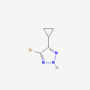 molecular formula C5H6BrN3 B566681 5-bromo-4-cyclopropyl-1H-1,2,3-triazole CAS No. 1346948-93-3