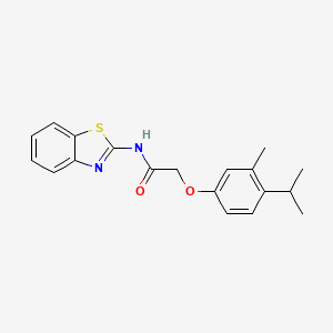 molecular formula C19H20N2O2S B5666818 N-(1,3-benzothiazol-2-yl)-2-[3-methyl-4-(propan-2-yl)phenoxy]acetamide 