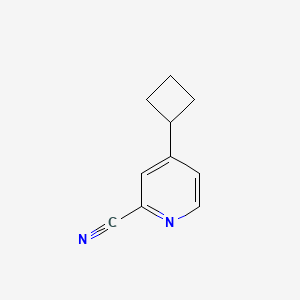 molecular formula C10H10N2 B566688 4-Cyclobutylpicolinonitrile CAS No. 1240605-80-4
