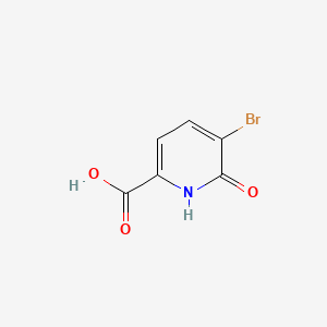 molecular formula C6H4BrNO3 B566694 5-溴-6-羟基吡啶-2-甲酸 CAS No. 1214385-51-9