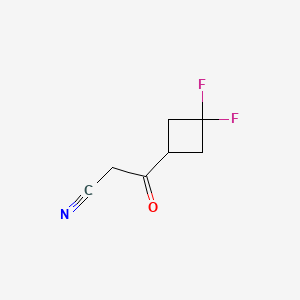 molecular formula C7H7F2NO B566697 3-(3,3-Difluorocyclobutyl)-3-oxopropanenitrile CAS No. 1234616-26-2
