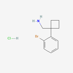 molecular formula C11H15BrClN B566699 [1-(2-Bromophenyl)cyclobutyl]methanamine hydrochloride CAS No. 1228879-39-7