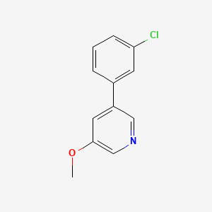 molecular formula C12H10ClNO B566700 3-(3-氯苯基)-5-甲氧基吡啶 CAS No. 1373232-84-8