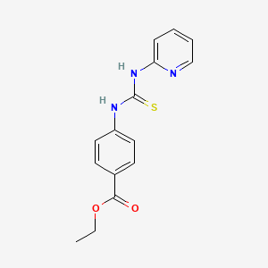 molecular formula C15H15N3O2S B5667074 ETHYL 4-{[(PYRIDIN-2-YL)CARBAMOTHIOYL]AMINO}BENZOATE 