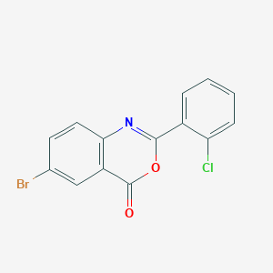 molecular formula C14H7BrClNO2 B5667077 6-bromo-2-(2-chlorophenyl)-4H-3,1-benzoxazin-4-one 