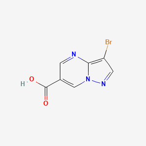 molecular formula C7H4BrN3O2 B566708 3-Bromopyrazolo[1,5-A]pyrimidine-6-carboxylic acid CAS No. 1273577-71-1