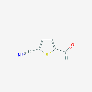 molecular formula C6H3NOS B056671 5-Formylthiophene-2-carbonitrile CAS No. 21512-16-3