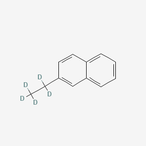 molecular formula C12H12 B566710 2-乙基-D5-萘 CAS No. 1219805-14-7