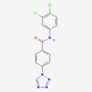 molecular formula C14H9Cl2N5O B5667169 N-(3,4-DICHLOROPHENYL)-4-(1H-1,2,3,4-TETRAZOL-1-YL)BENZAMIDE 