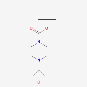 molecular formula C12H22N2O3 B566735 Tert-butyl 4-(oxetan-3-YL)piperazine-1-carboxylate CAS No. 1257293-88-1