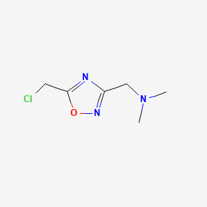 molecular formula C6H10ClN3O B566739 1-[5-(chloromethyl)-1,2,4-oxadiazol-3-yl]-N,N-dimethylmethanamine CAS No. 1209729-06-5