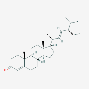 molecular formula C₂₉H₄₆O B056674 豆甾-4,22-二烯-3-酮 CAS No. 20817-72-5