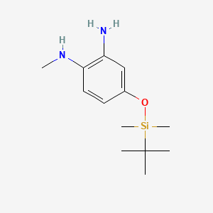 molecular formula C13H24N2OSi B566741 4-(Tert-butyldimethylsilyloxy)-n1-methylbenzene-1,2-diamine CAS No. 1359704-14-5