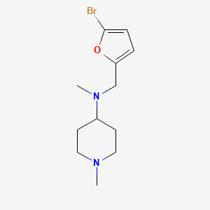 molecular formula C12H19BrN2O B5667428 N-[(5-bromofuran-2-yl)methyl]-N,1-dimethylpiperidin-4-amine 