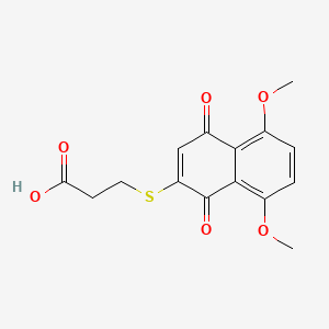 3-(5,8-Dimethoxy-1,4-dioxonaphthalen-2-yl)sulfanylpropanoic acid