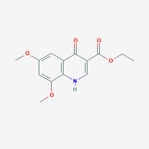 molecular formula C14H15NO5 B5667486 Ethyl 4-hydroxy-6,8-dimethoxyquinoline-3-carboxylate 