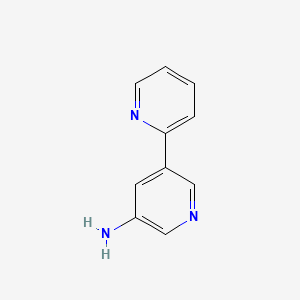 molecular formula C10H9N3 B566752 [2,3'-Bipyridin]-5'-amine CAS No. 1245745-55-4