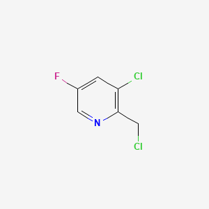 molecular formula C6H4Cl2FN B566756 3-Chloro-2-(chloromethyl)-5-fluoropyridine CAS No. 1227563-19-0