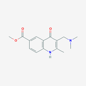 molecular formula C15H18N2O3 B5667584 methyl 3-[(dimethylamino)methyl]-4-hydroxy-2-methylquinoline-6-carboxylate CAS No. 450379-87-0