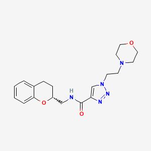 molecular formula C19H25N5O3 B5667599 N-[[(2R)-3,4-dihydro-2H-chromen-2-yl]methyl]-1-(2-morpholin-4-ylethyl)triazole-4-carboxamide 