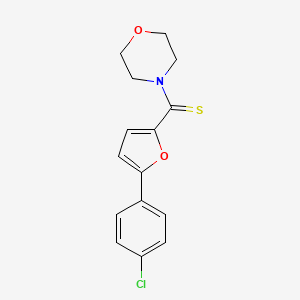molecular formula C15H14ClNO2S B5667607 4-[5-(4-CHLOROPHENYL)FURAN-2-CARBOTHIOYL]MORPHOLINE 