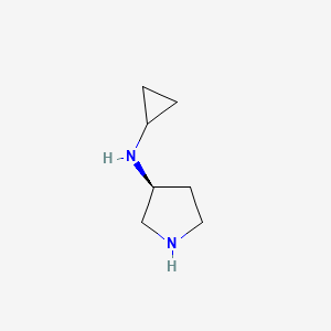 molecular formula C7H14N2 B566761 (3S)-N-Cyclopropylpyrrolidin-3-amine CAS No. 1289584-81-1