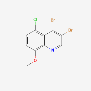 molecular formula C10H6Br2ClNO B566763 3,4-Dibromo-5-chloro-8-methoxyquinoline CAS No. 1209146-93-9