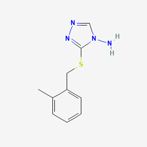 molecular formula C10H12N4S B5667689 3-((2-methylbenzyl)thio)-4H-1,2,4-triazol-4-amine 