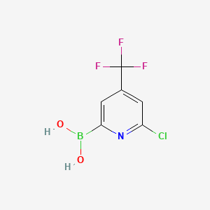 molecular formula C6H4BClF3NO2 B566769 6-CHLORO-4-(TRIFLUOROMETHYL)PYRIDINE-2-BORONIC ACID CAS No. 1217500-88-3