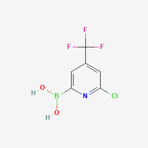 molecular formula C6H4BClF3NO2 B566769 (6-Chloro-4-(trifluoromethyl)pyridin-2-yl)boronic acid CAS No. 1217500-88-3
