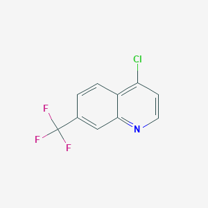 molecular formula C10H5ClF3N B056677 4-Chloro-7-(trifluoromethyl)quinoline CAS No. 346-55-4