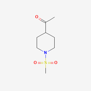 molecular formula C8H15NO3S B566770 1-(1-(Methylsulfonyl)piperidin-4-yl)ethanone CAS No. 1343349-82-5