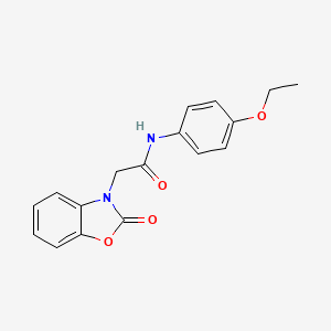 molecular formula C17H16N2O4 B5667718 N-(4-ETHOXYPHENYL)-2-(2-OXO-2,3-DIHYDRO-1,3-BENZOXAZOL-3-YL)ACETAMIDE 