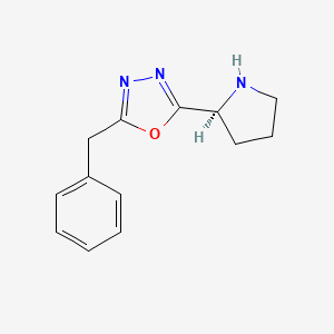 molecular formula C13H15N3O B566773 (S)-2-benzyl-5-(pyrrolidin-2-yl)-1,3,4-oxadiazole CAS No. 1253792-58-3