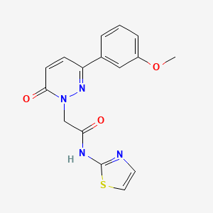molecular formula C16H14N4O3S B5667760 2-[3-(3-methoxyphenyl)-6-oxopyridazin-1(6H)-yl]-N-(1,3-thiazol-2-yl)acetamide 