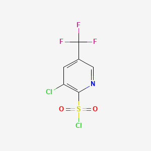 molecular formula C6H2Cl2F3NO2S B566779 3-Chloro-5-(trifluoromethyl)pyridine-2-sulfonyl chloride CAS No. 1211578-91-4