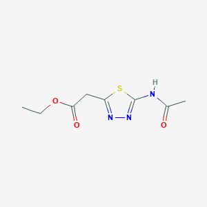 molecular formula C8H11N3O3S B5667817 Ethyl 2-(5-acetamido-1,3,4-thiadiazol-2-yl)acetate 