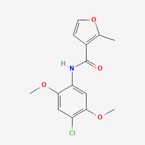 molecular formula C14H14ClNO4 B5667829 N~3~-(4-chloro-2,5-dimethoxyphenyl)-2-methyl-3-furamide 